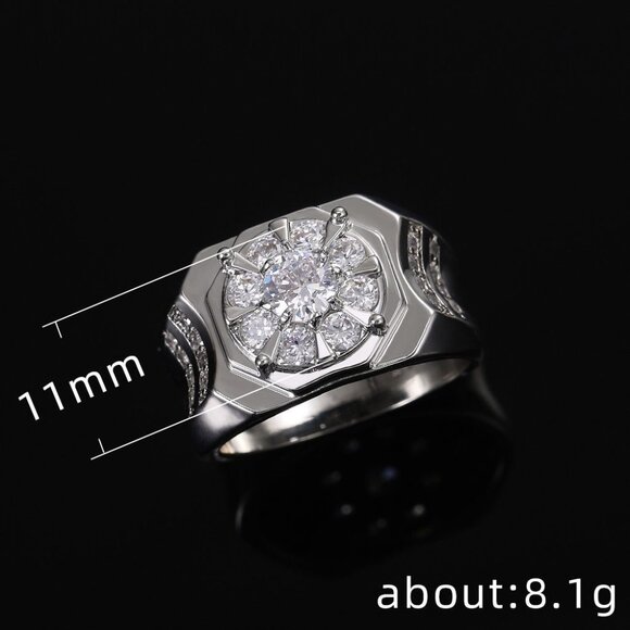 😍Engagement Flower Dazzle CZ Dainty Flower Ring Men/Women, L173 - Picture 6 of 6
